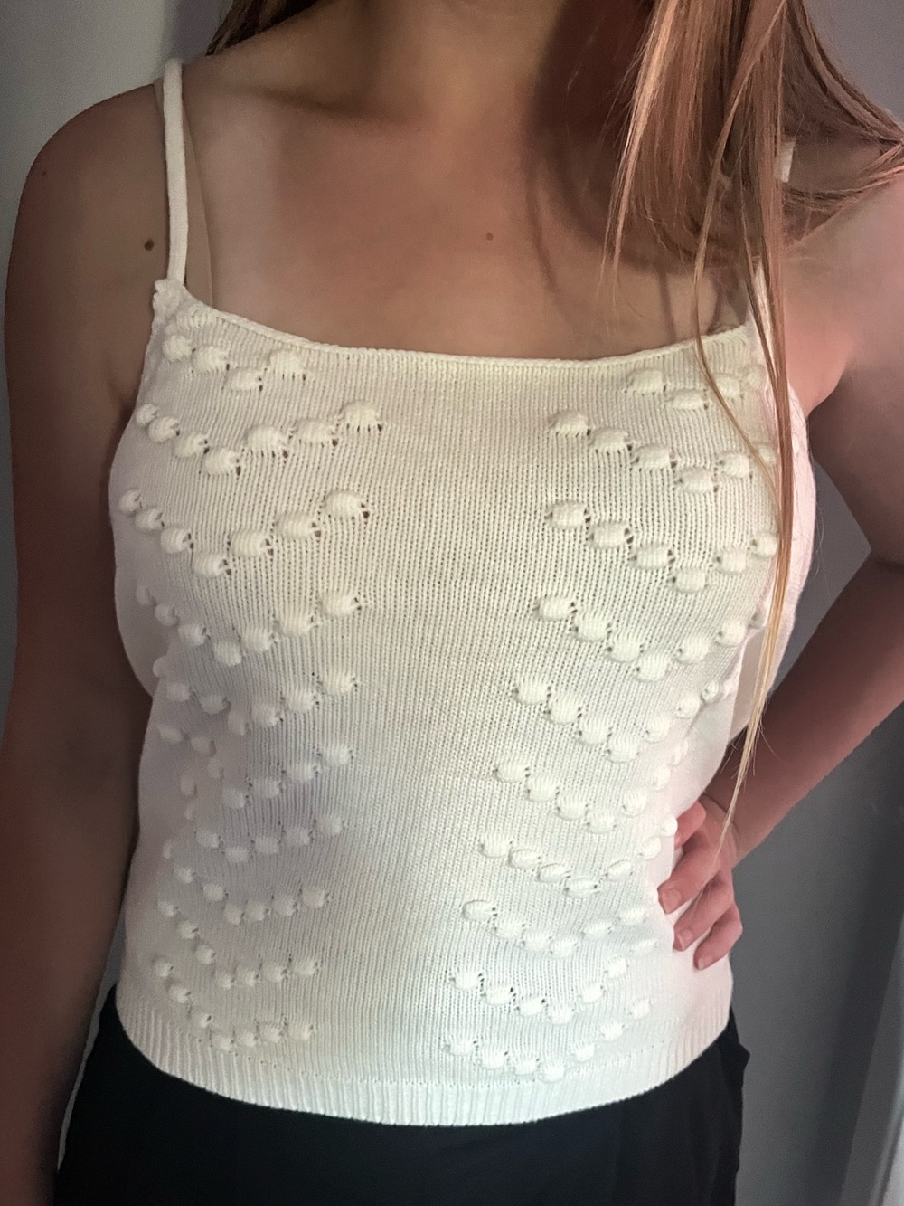 Knit Sweater Cami Off White